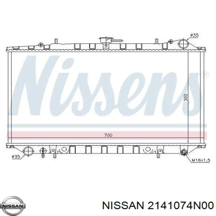 Compre 2141074N00 Nissan/Infiniti Radiador de esfriamento de motor