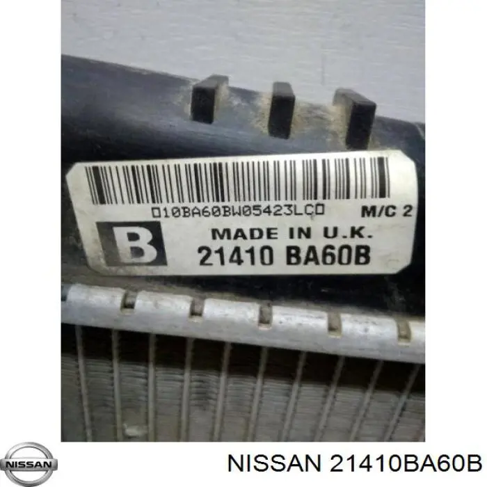 21410BA60B Nissan/Infiniti Radiador de esfriamento de motor