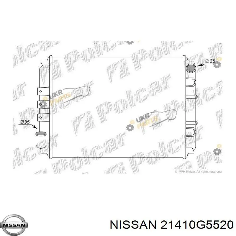  Radiador de esfriamento de motor Nissan Vanette ônibus (C22) (1985 - 1994) 