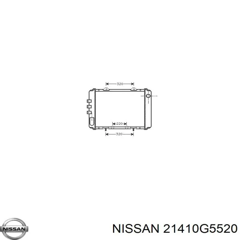 Radiador de esfriamento de motor Nissan Vanette  C22