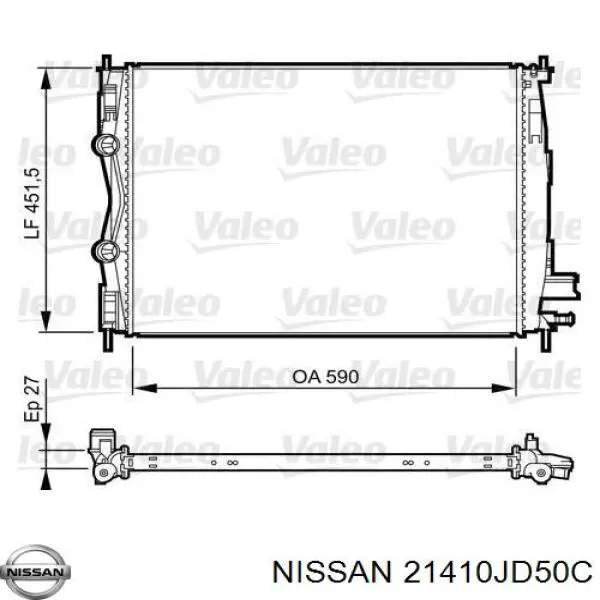 21410JD50C Nissan/Infiniti Radiador de esfriamento de motor
