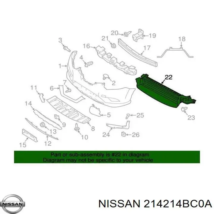 Perciana do radiador de esfriamento Nissan/Infiniti 214214BC0A preço, a partir de 104,20 USD