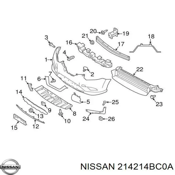 Compre 214214BC1A Nissan/Infiniti Perciana do radiador de esfriamento