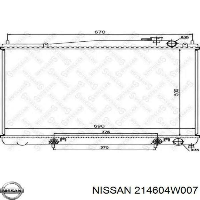 Radiador de esfriamento de motor Nissan/Infiniti 214604W007 preço, a partir de 197,47 USD