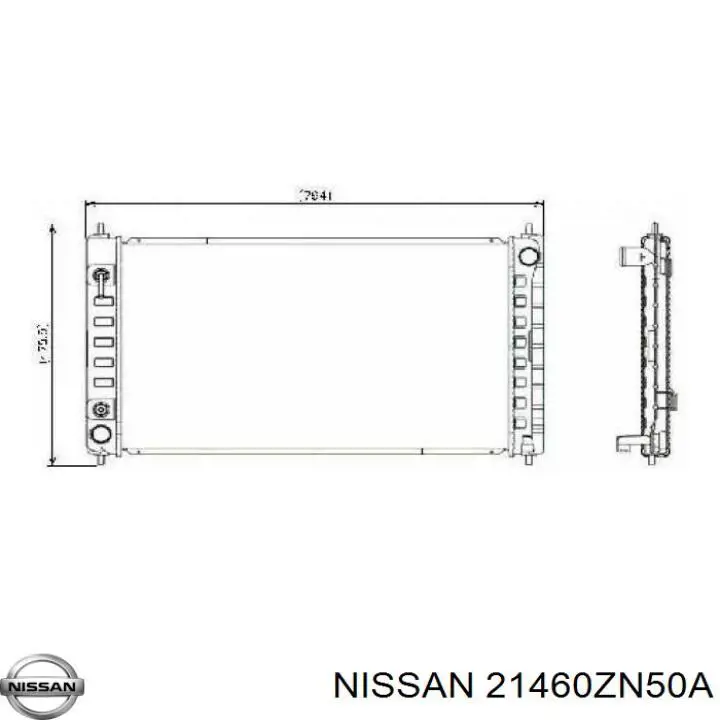 Radiador de esfriamento de motor Nissan/Infiniti 21460ZN50A preço, a partir de 111,86 USD