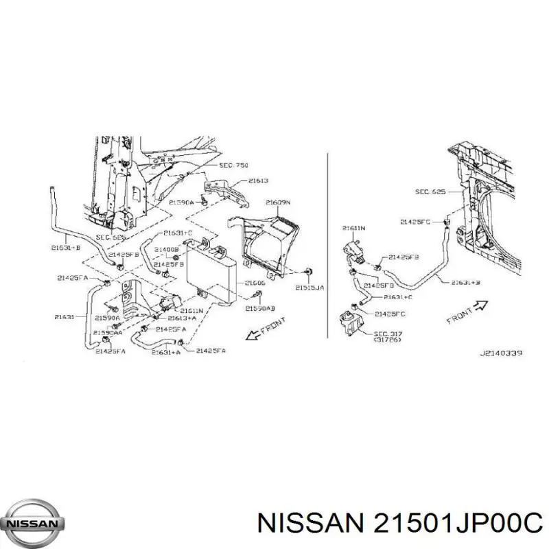  Nissan/Infiniti 21501JP00C preço, a partir de 98,53 USD