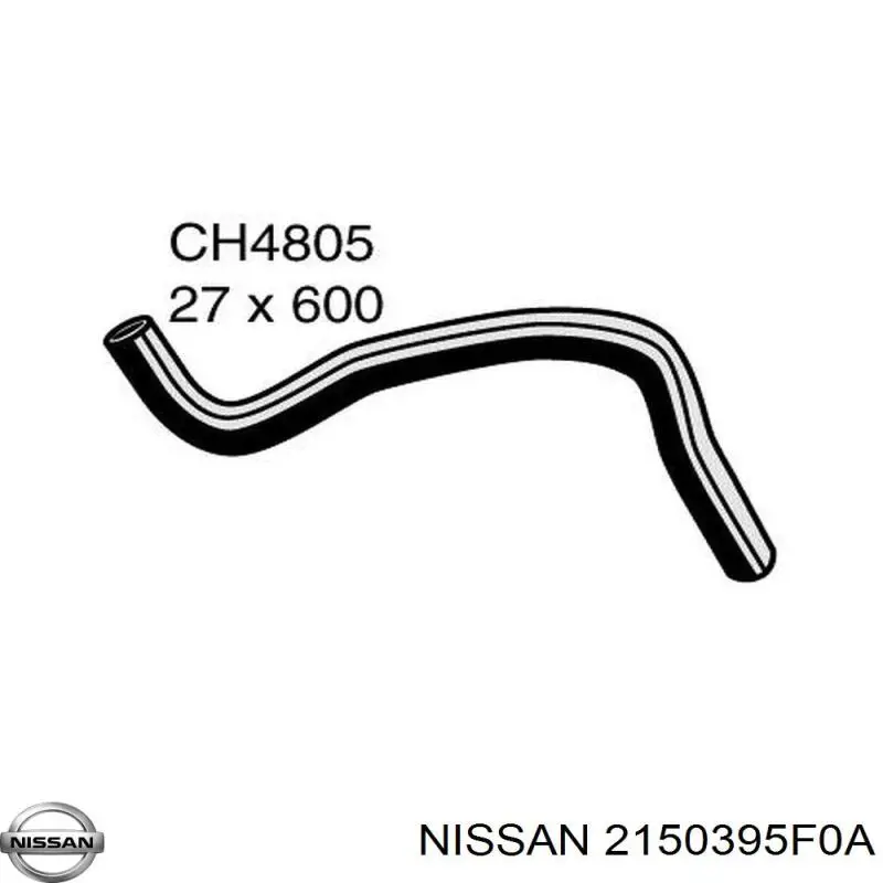 2150395F0A Nissan/Infiniti Mangueira (cano derivado) inferior do radiador de esfriamento