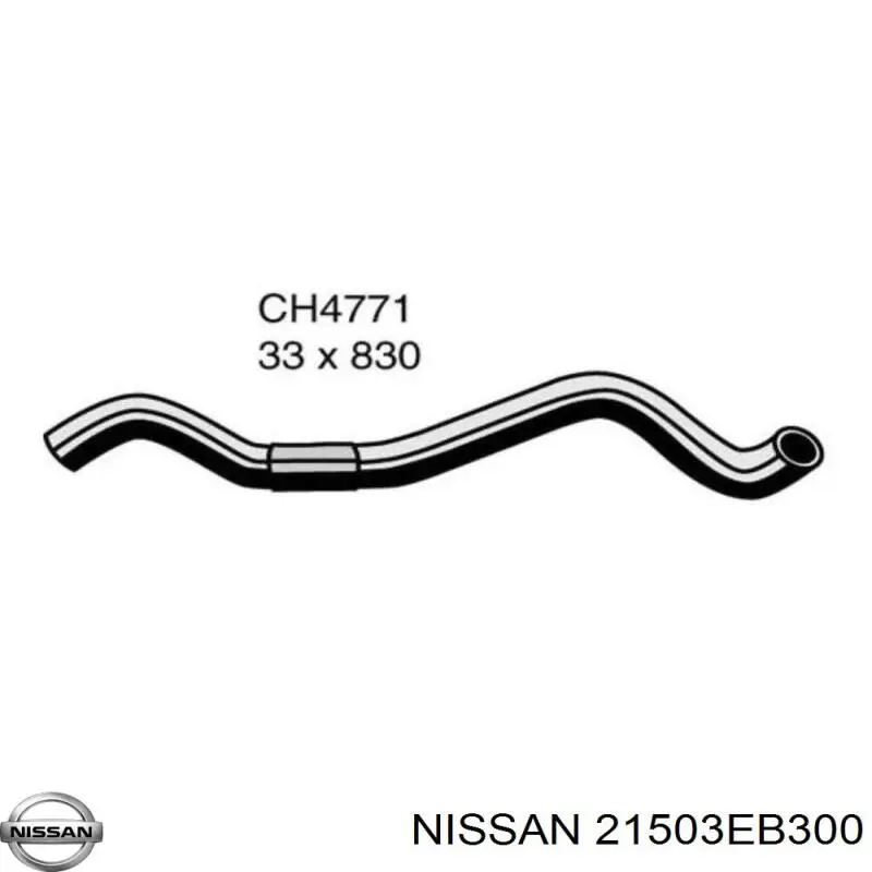 21503EB300 Nissan/Infiniti Mangueira (cano derivado) inferior do radiador de esfriamento