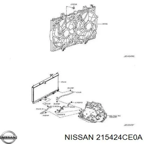 Consola do radiador superior Nissan/Infiniti 215424CE0A preço, a partir de 58,80 USD