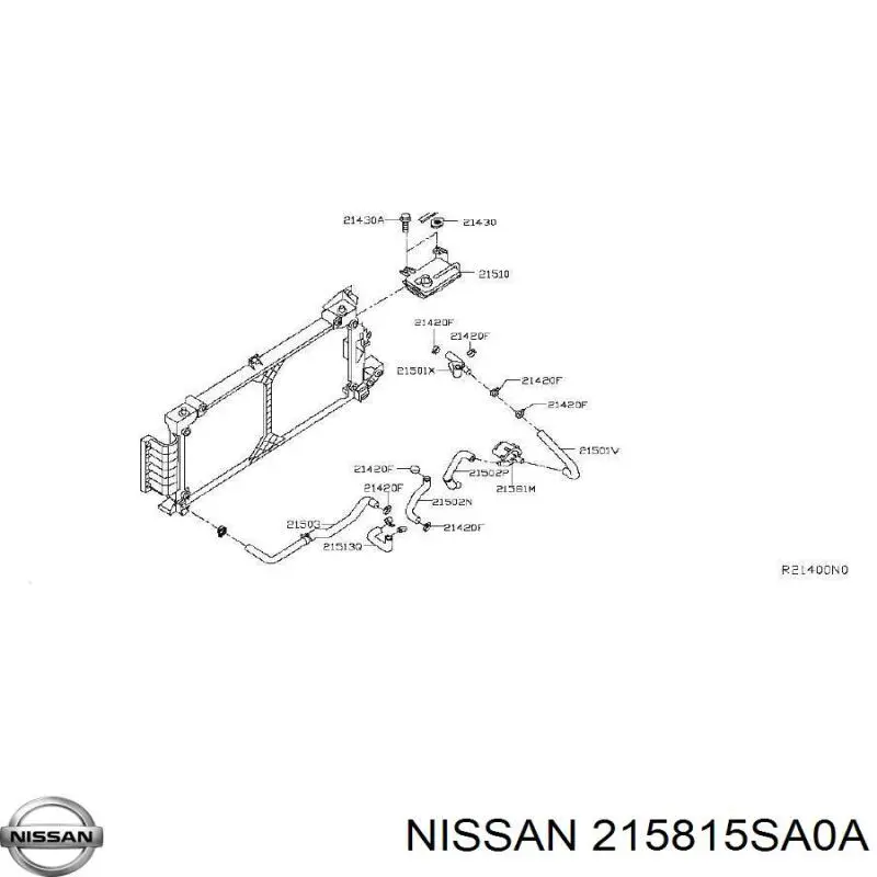215815SA0A Nissan/Infiniti Bomba de esfriamento do inversor