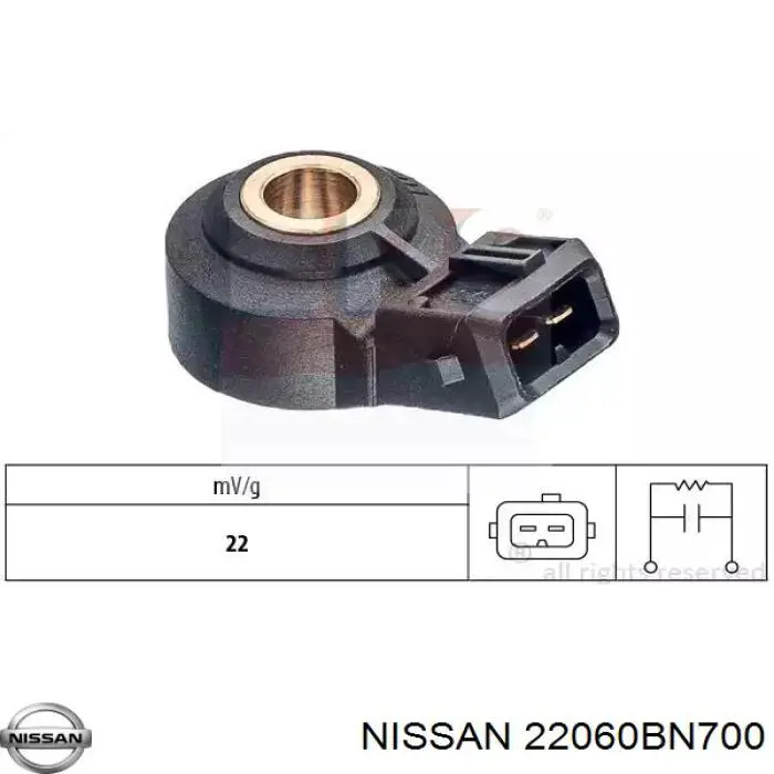 Compre 2206000Q0B Nissan/Infiniti Sensor de detonação