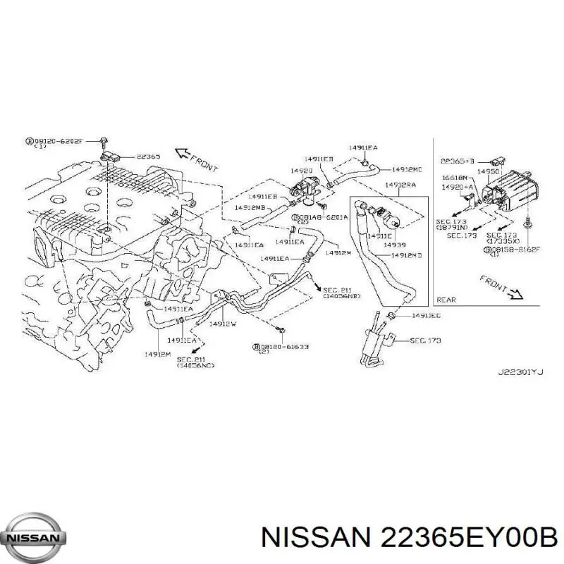 Sensor de pressão do sistema de recuperação dos vapores Nissan/Infiniti 22365EY00B preço, a partir de 61,75 USD