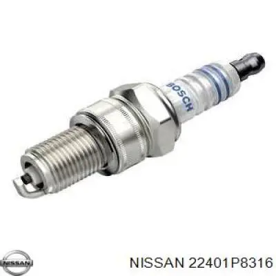 Vela de ignição 22401P8316 Nissan/Infiniti