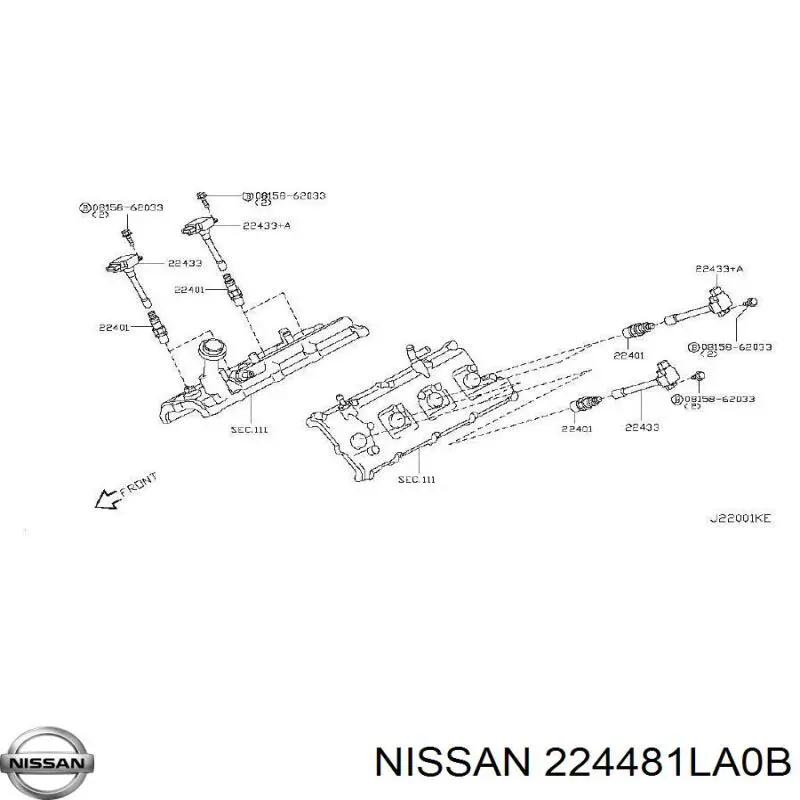 224481LA0B Nissan/Infiniti Bobina de ignição