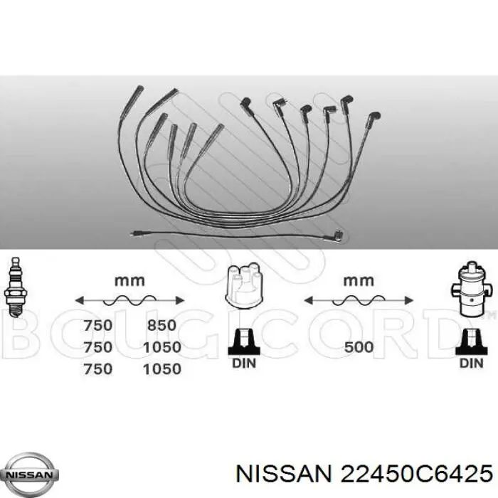 Fios de alta voltagem, kit para Nissan Patrol  K260