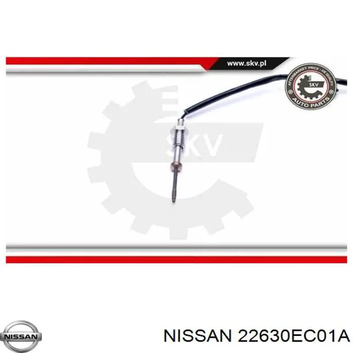22630EC01A Nissan/Infiniti Sensor de temperatura dos gases de escape (GE), depois de catalisador