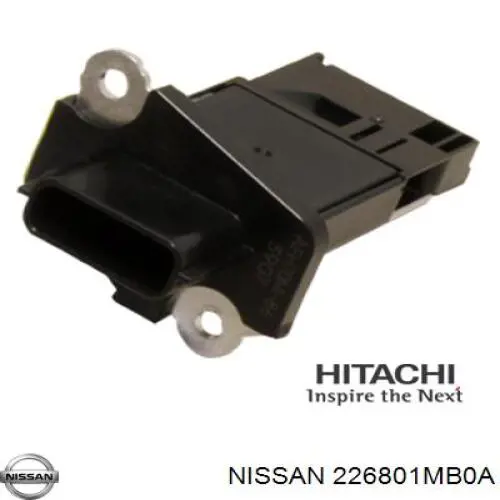 226801MB0A Nissan/Infiniti Sensor de fluxo (consumo) de ar, medidor de consumo M.A.F. - (Mass Airflow)