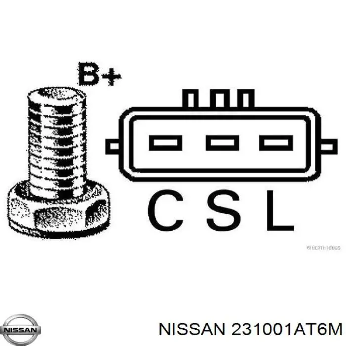 231001AT6M Nissan/Infiniti Gerador