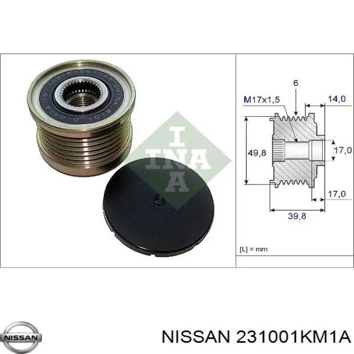 231001KM1A Nissan/Infiniti Gerador