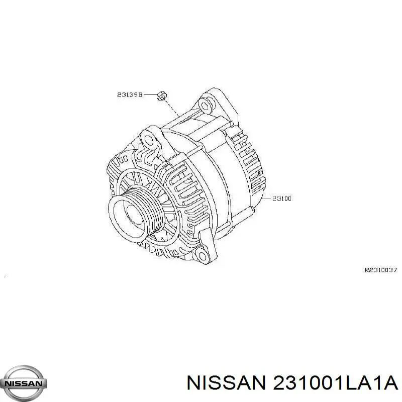 231001LA1A Nissan/Infiniti Gerador