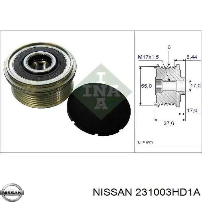 231003HD1A Nissan/Infiniti Gerador