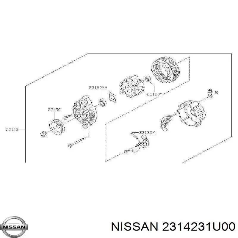  Nissan/Infiniti 2314231U00 preço, a partir de 42,94 USD