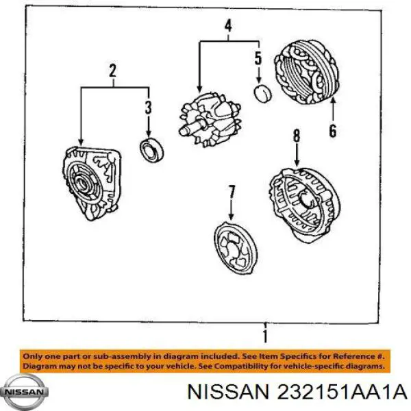Compre 232151AA1A Nissan/Infiniti Relê-regulador do gerador (relê de carregamento)
