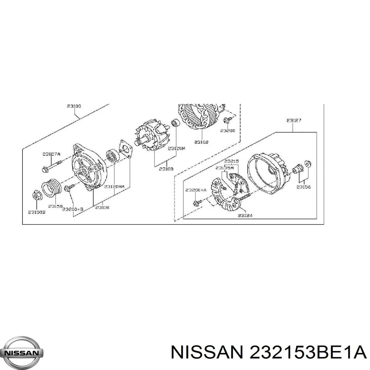 232153BE1A Nissan/Infiniti Relê-regulador do gerador (relê de carregamento)