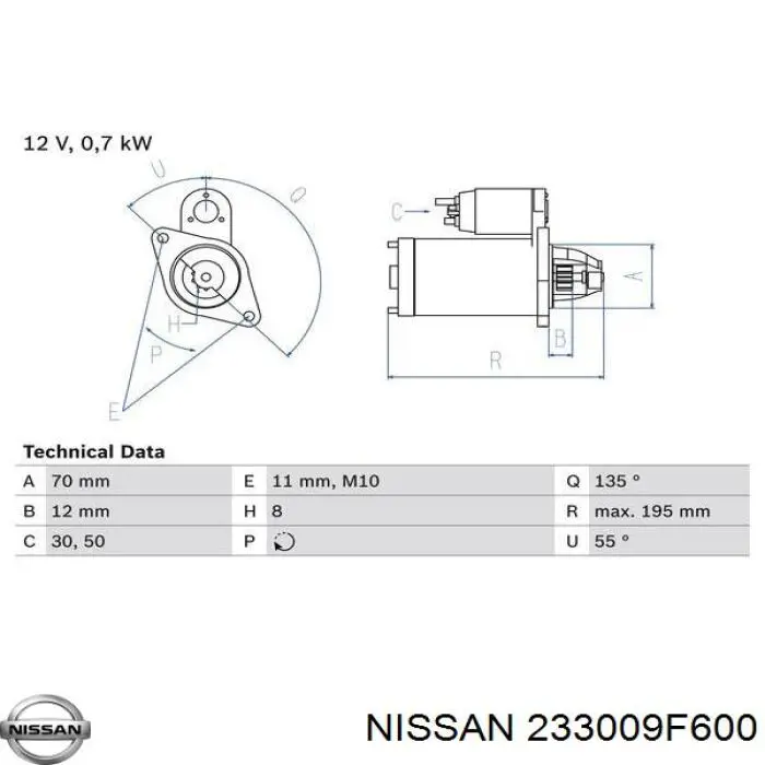 Compre 233009F600 Nissan/Infiniti Motor de arranco
