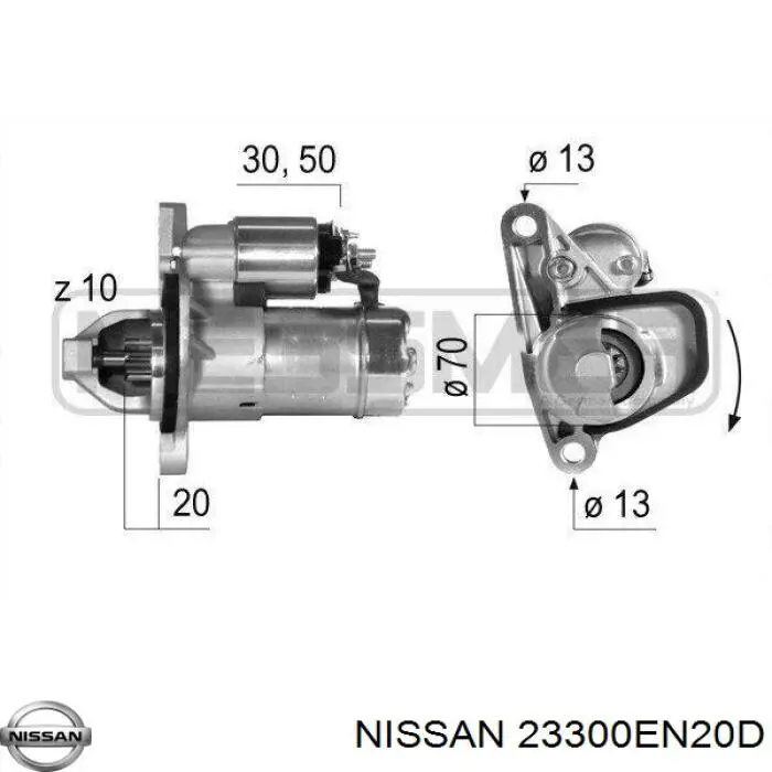 Motor de arranco Nissan/Infiniti 23300EN20D preço, a partir de 57,89 USD