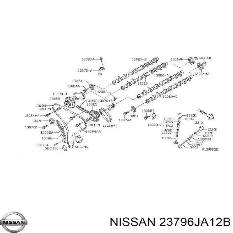 Válvula eletromagnética de posição (de fases) da árvore distribuidora Nissan/Infiniti 23796JA12B preço, a partir de 43,91 USD