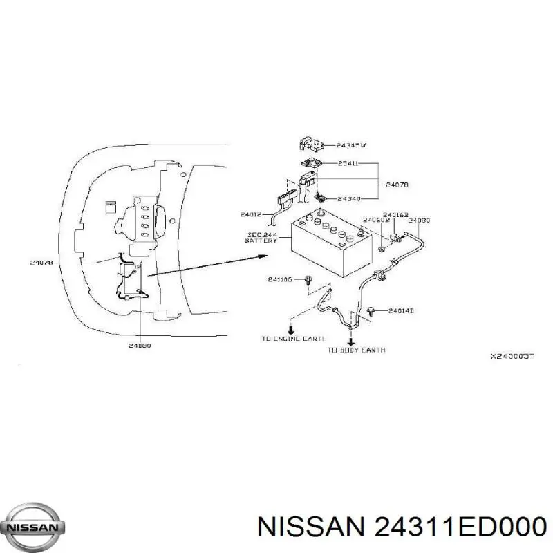Unidade de dispositivos de segurança Nissan/Infiniti 24311ED000 preço, a partir de 125,19 USD