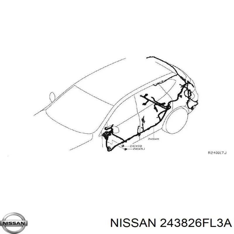 243826FL3A Nissan/Infiniti Tampa de unidade de dispositivos de segurança