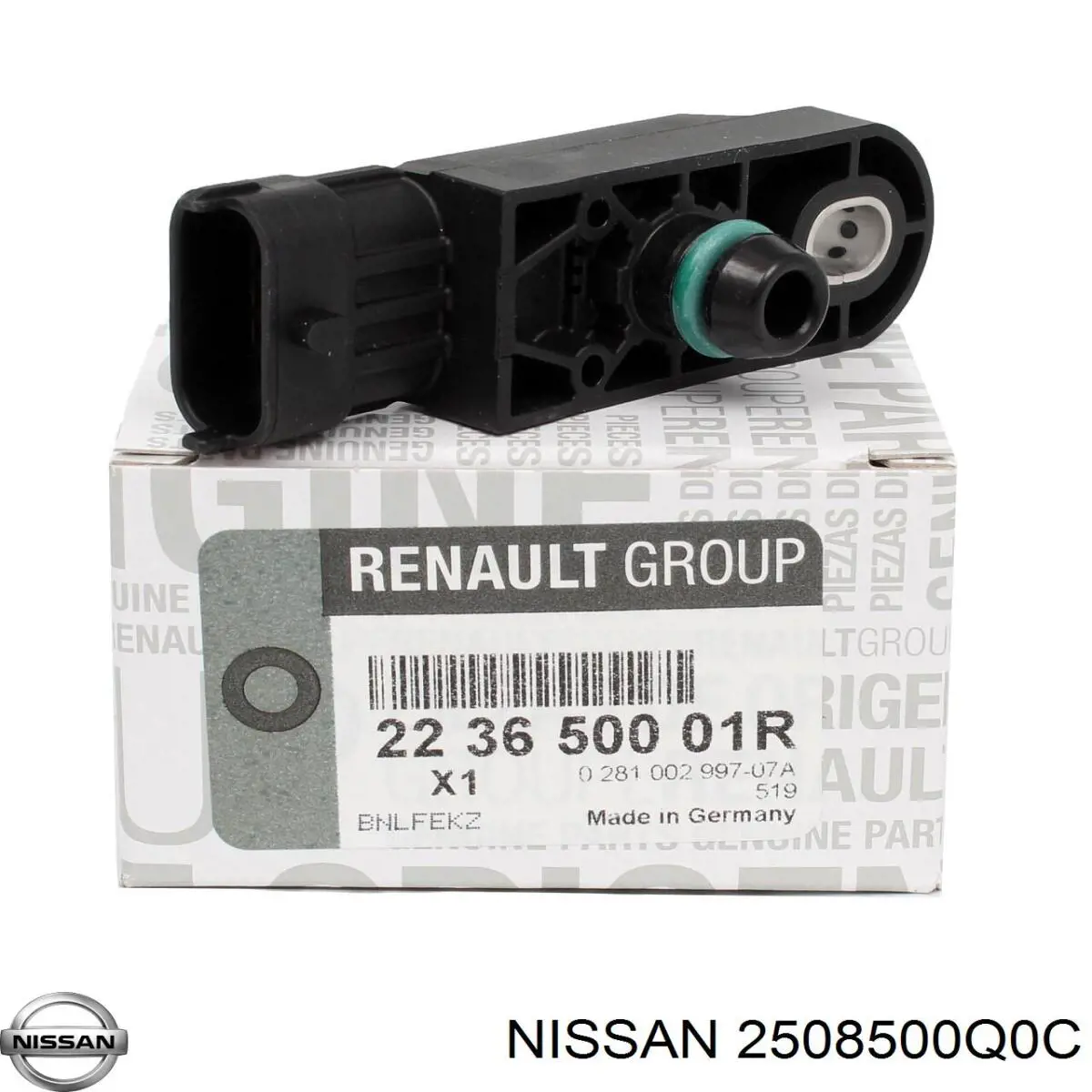 Compre 2508500Q0C Nissan/Infiniti Sensor de pressão no coletor de admissão, MAP