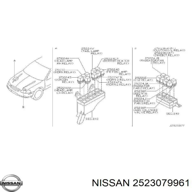 Relê elétrico multifuncional Nissan/Infiniti 2523079961 preço, a partir de 39,16 USD