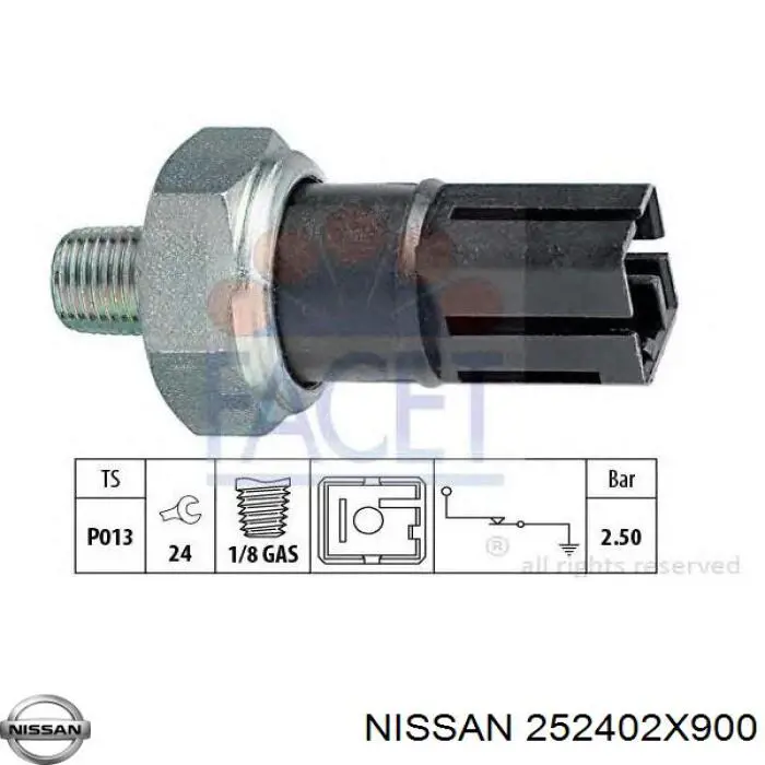 Compre 252402X900 Nissan/Infiniti Sensor de pressão de óleo
