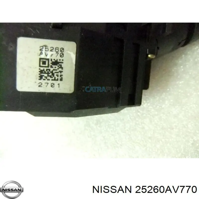 25260AV770 Nissan/Infiniti Comutador direito instalado na coluna da direção