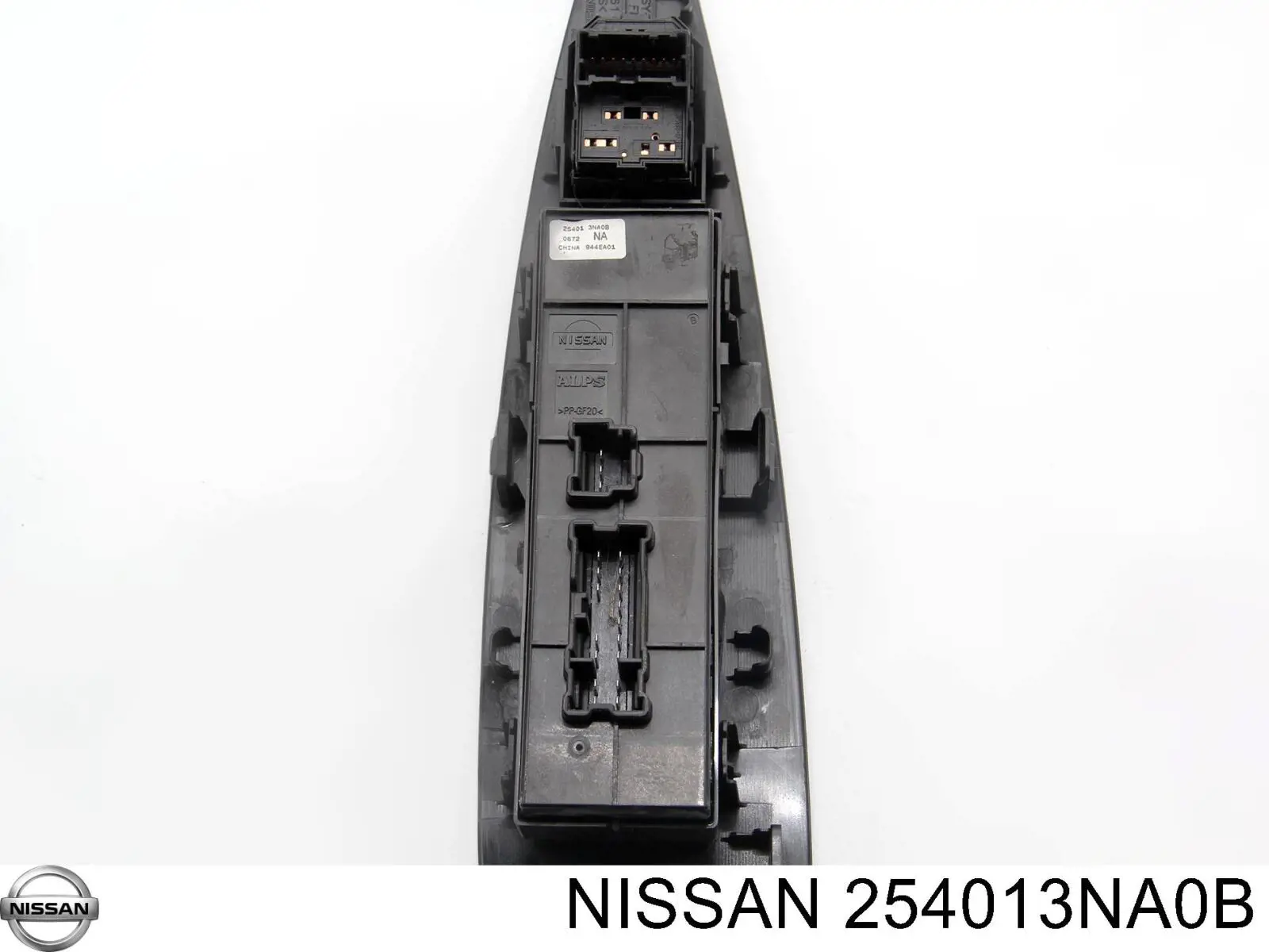 254013NA0B Nissan/Infiniti Unidade de botões dianteira esquerda de controlo de elevador de vidro