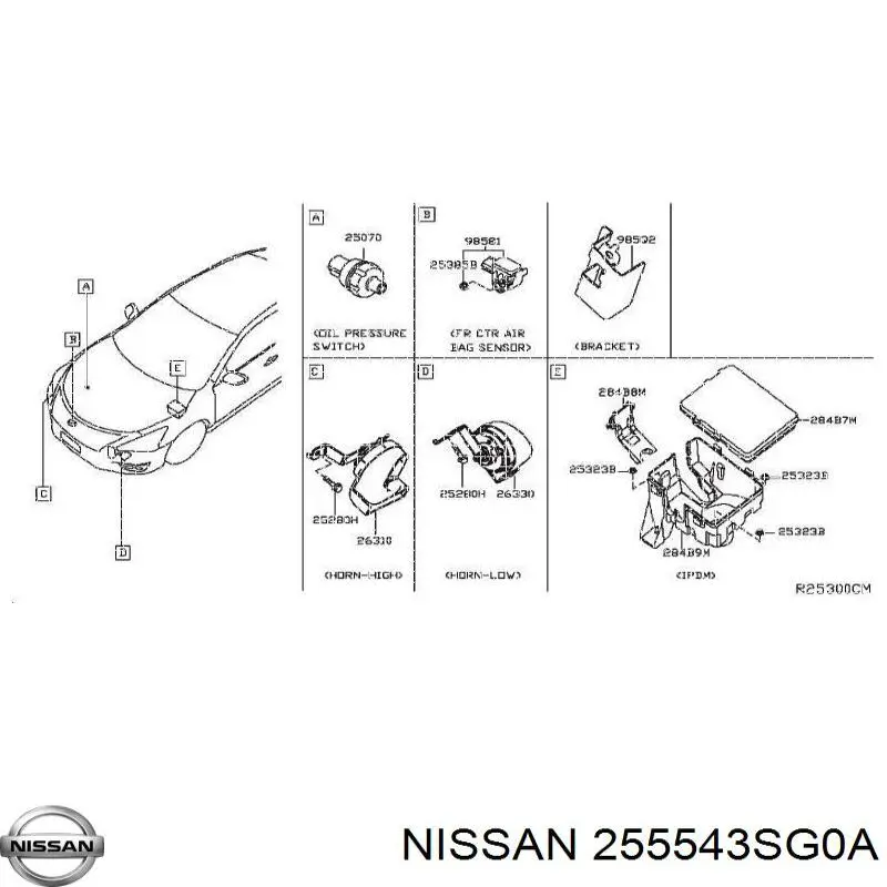 255543SG0A Nissan/Infiniti Anel AIRBAG de contato, cabo plano do volante