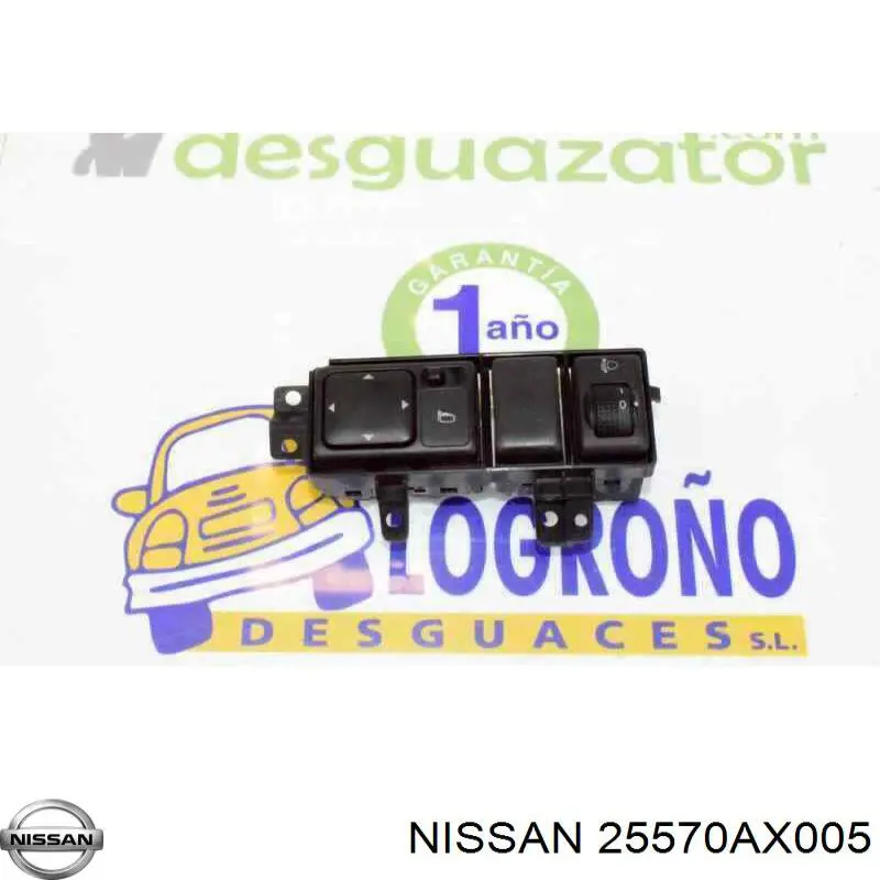Compre 25570AX005 Nissan/Infiniti Unidade de controlo dos espelhos de retrovisão, no painel de instrumentos