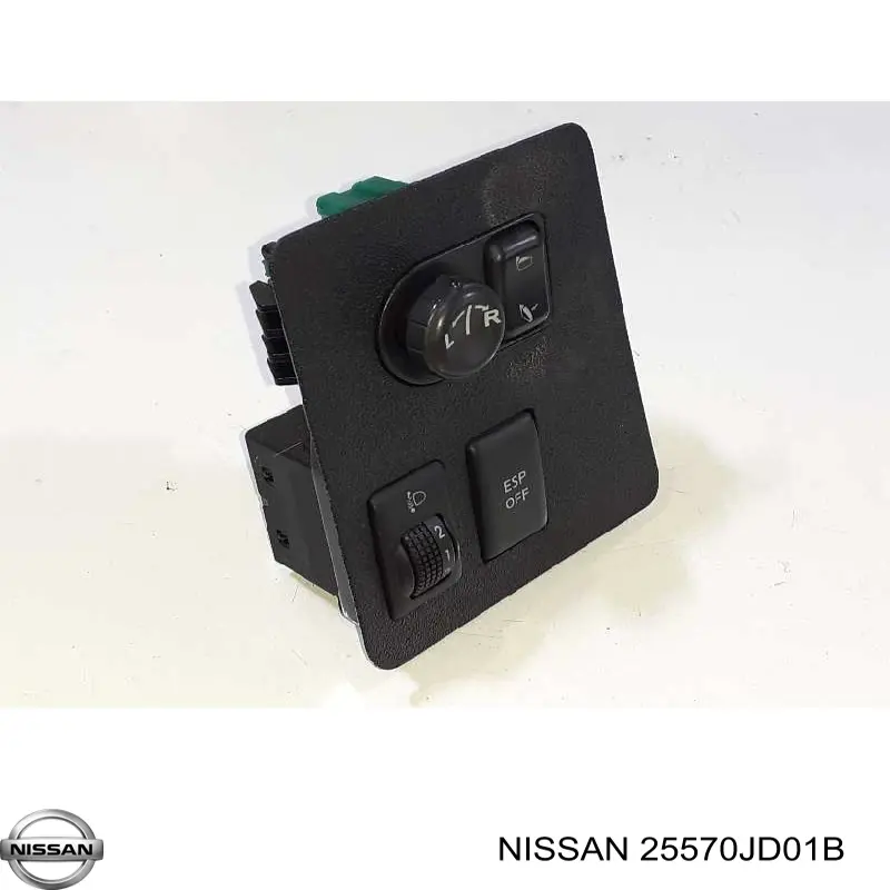 25570JD01B Nissan/Infiniti Unidade de controlo dos espelhos de retrovisão, no painel de instrumentos