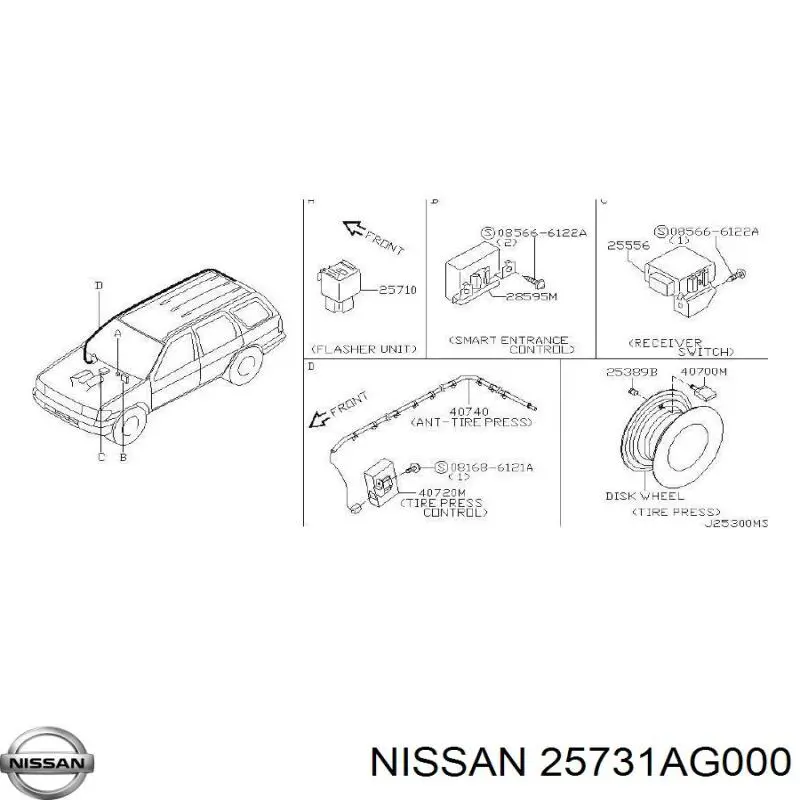 Relê de pisca-pisca Nissan/Infiniti 25731AG000 preço, a partir de 97,53 USD