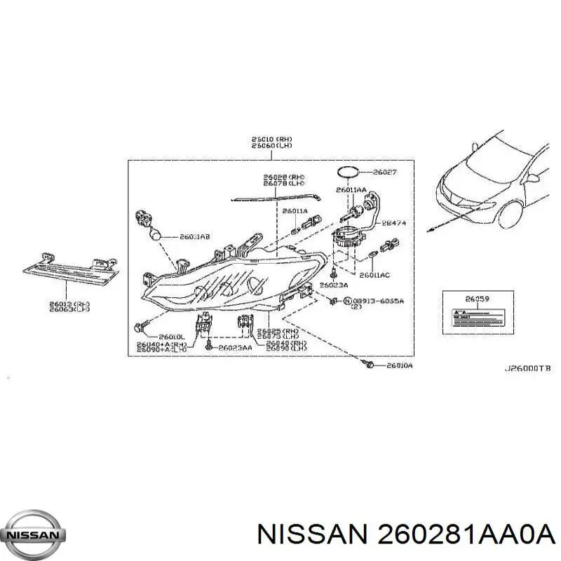  Nissan/Infiniti 260281AA0A preço, a partir de 23,53 USD