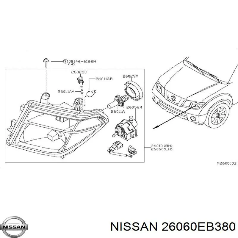 Luz esquerda Nissan/Infiniti 26060EB380 preço, a partir de 352,43 USD