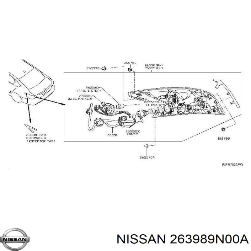  Nissan/Infiniti 263989N00A preço, a partir de 6,33 USD