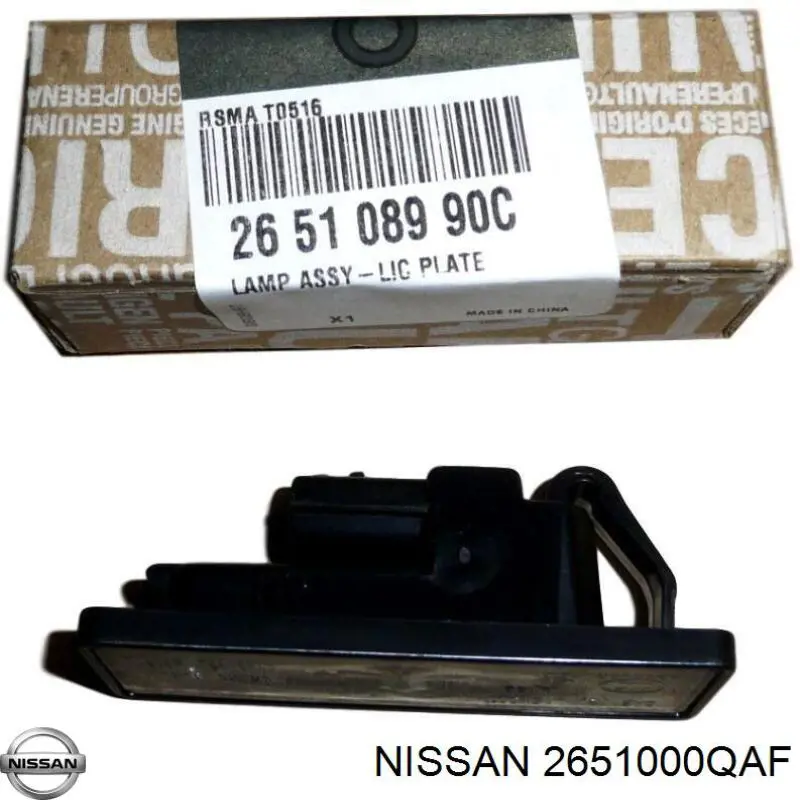 2651000QAF Nissan/Infiniti Lanterna da luz de fundo de matrícula traseira