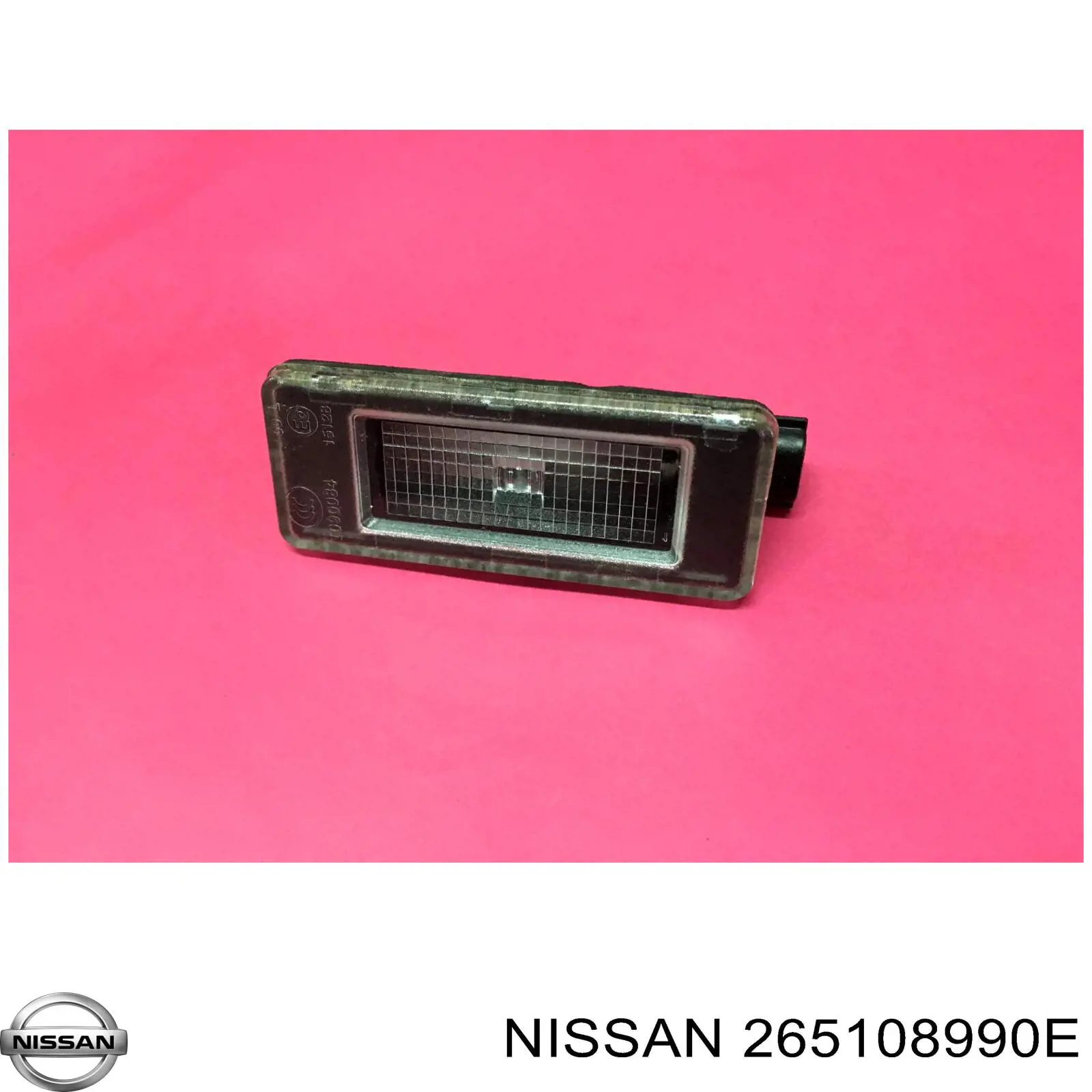 Lanterna da luz de fundo de matrícula traseira Nissan/Infiniti 265108990E