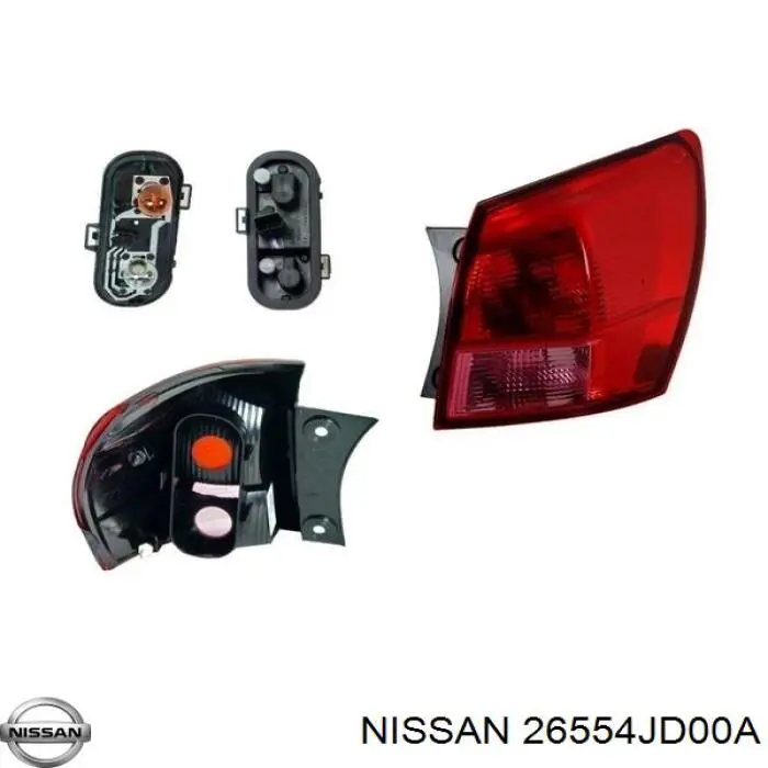 Lanterna traseira direita externa Nissan/Infiniti 26554JD00A preço, a partir de 74,02 USD