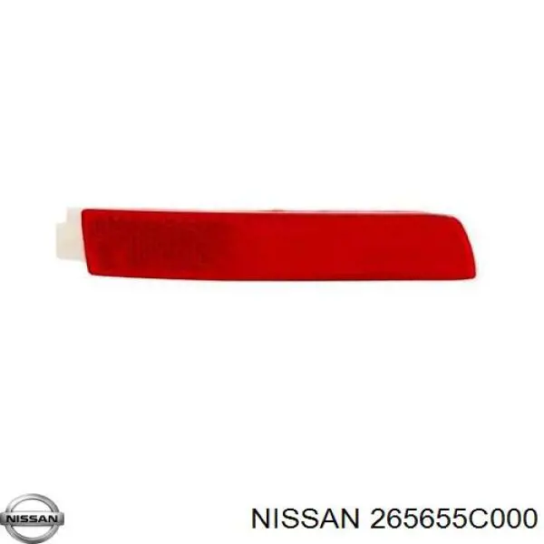Retrorrefletor (refletor) do pára-choque traseiro esquerdo Nissan/Infiniti 265655C000 preço, a partir de 34,52 USD