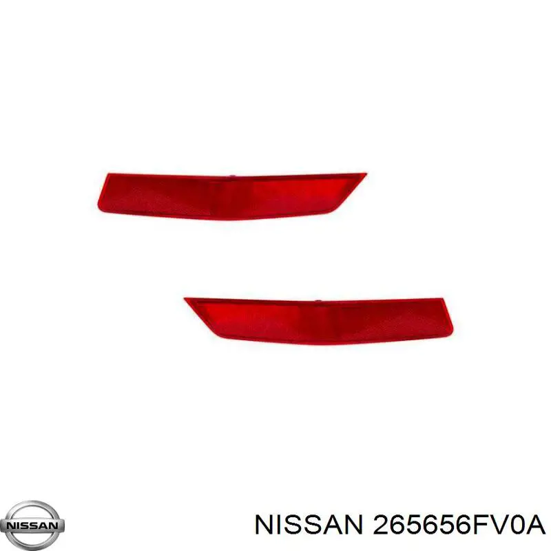 Retrorrefletor (refletor) do pára-choque traseiro esquerdo Nissan/Infiniti 265656FV0A preço, a partir de 47,30 USD